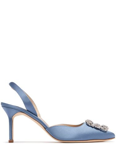 Mm Hangisi Satin Slingback Pumps - MANOLO BLAHNIK - Modalova