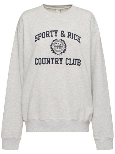 Varsity Crest Crewneck Sweatshirt - SPORTY & RICH - Modalova