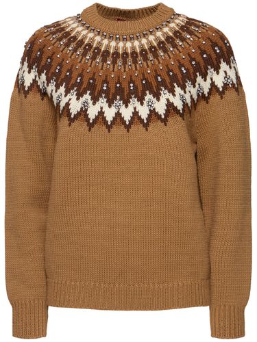 Norwegian Wool Jacquard Sweater - GUCCI - Modalova