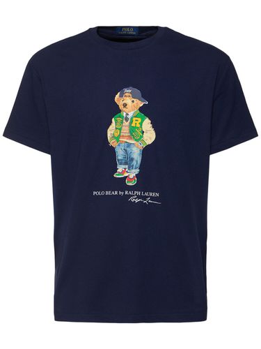 Bear Logo Printed Cotton Jersey T-shirt - POLO RALPH LAUREN - Modalova