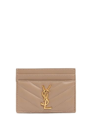 Leather Credit Card Case - SAINT LAURENT - Modalova