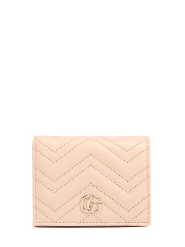 Gg Marmont Leather Card Case Wallet - GUCCI - Modalova