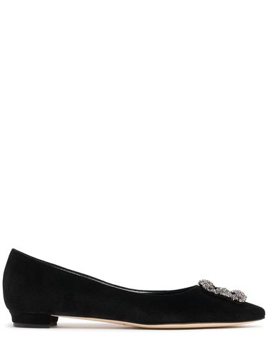 Mm Hangisi Fmc Velvet Flats - MANOLO BLAHNIK - Modalova