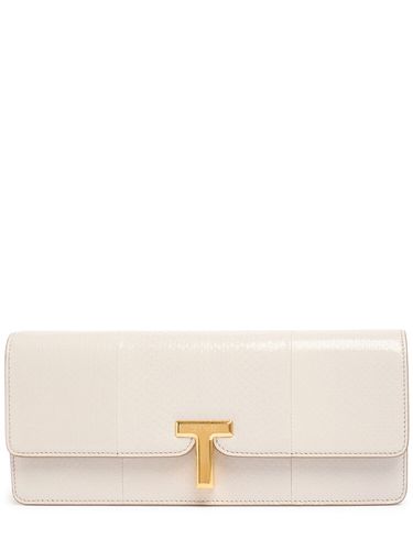 Shiny Snakeskin Clutch - TOM FORD - Modalova