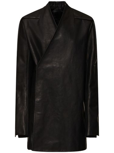 Officer Leather Jacket - RICK OWENS - Modalova