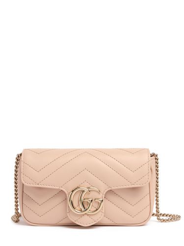 Bolso Super Mini Gg Marmont De Piel - GUCCI - Modalova