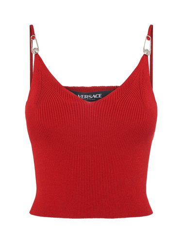 Top De Punto De Viscosa Stretch - VERSACE - Modalova