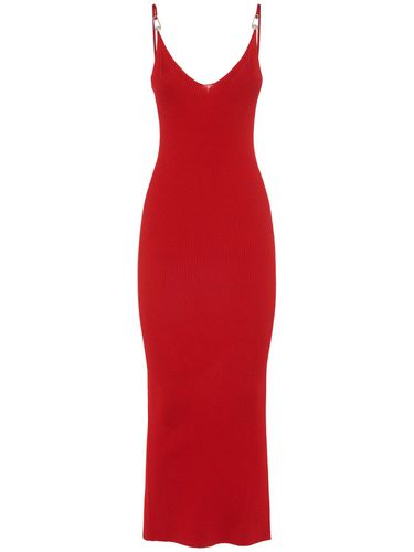 Vestido Midi De Punto De Viscosa Stretch - VERSACE - Modalova