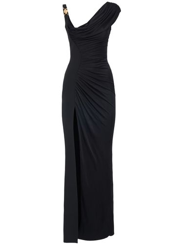 Draped Jersey Gown - VERSACE - Modalova