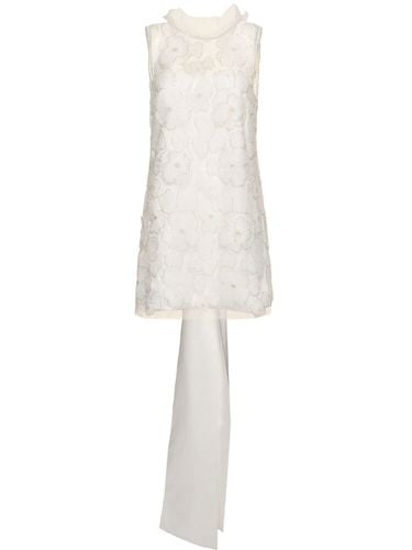 Embroidered Tulle Mini Dress - SELF-PORTRAIT - Modalova