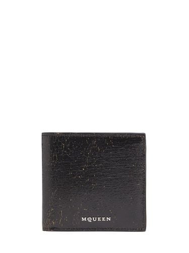 Distressed Leather Wallet - ALEXANDER MCQUEEN - Modalova