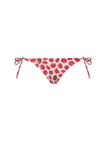 Strawberry Print Bikini Bottoms - VERSACE - Modalova