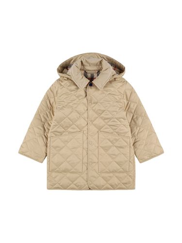 Chaqueta De Plumas Pespunteada Con Capucha - BURBERRY - Modalova