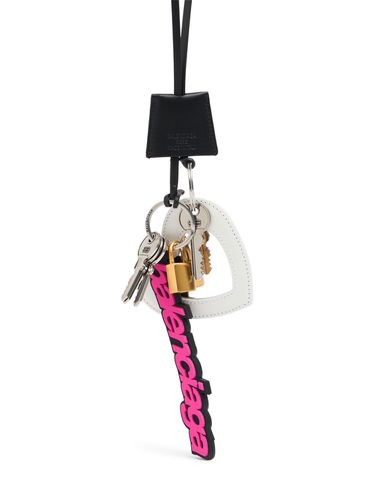 Le Cagole Leather Charm Key Holder - BALENCIAGA - Modalova