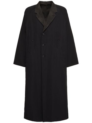 Cotton Blend Long Coat - YOHJI YAMAMOTO - Modalova