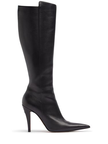 Leather Knee Boots - ALEXANDER MCQUEEN - Modalova