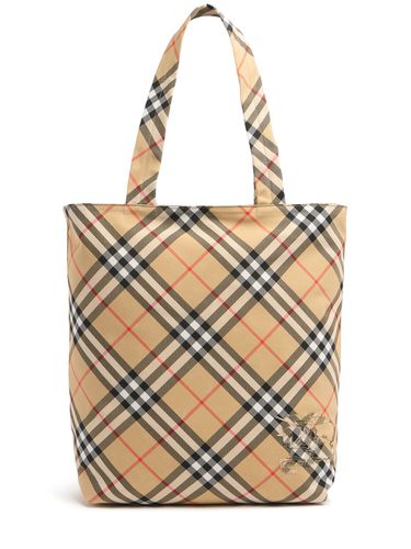 Bolso Tote Con Cuadros - BURBERRY - Modalova