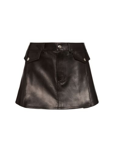 Leather Mini Skirt - ALEXANDER MCQUEEN - Modalova