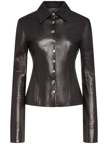 Fitted Leather Shirt - ALEXANDER MCQUEEN - Modalova