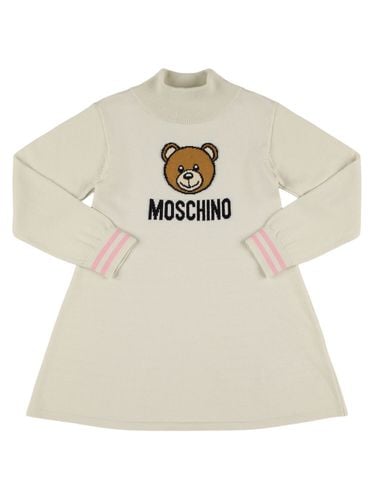 Vestido De Punto De Lana Y Algodón - MOSCHINO - Modalova