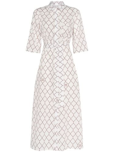 Daniel Printed Cotton Poplin Long Dress - MAX MARA - Modalova