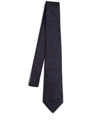 Barocco Silk Jacquard Tie - VERSACE - Modalova