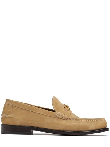 Suede Loafers - VERSACE - Modalova