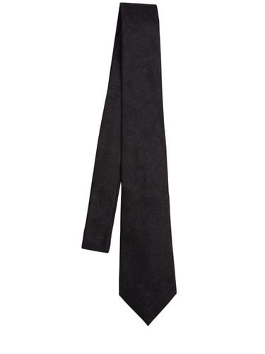 Barocco Silk Jacquard Tie - VERSACE - Modalova