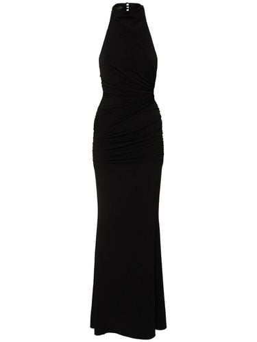 Stella Open Back Jersey Sablé Long Dress - THE ANDAMANE - Modalova