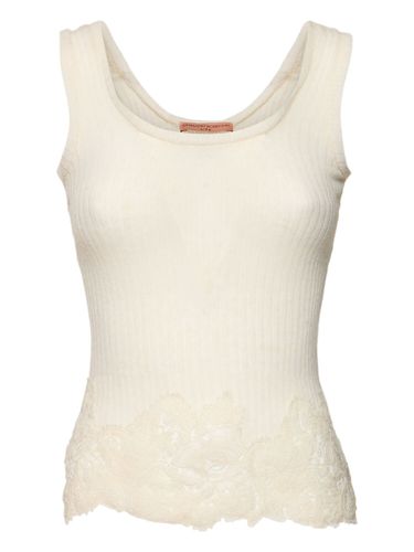 Embroidered Knit Tank Top - ERMANNO SCERVINO - Modalova