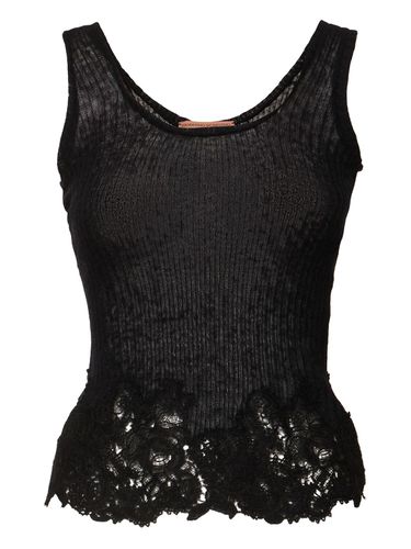 Embroidered Knit Tank Top - ERMANNO SCERVINO - Modalova