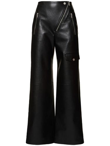 Hayes Faux Leather Straight Pants W/zip - NANUSHKA - Modalova