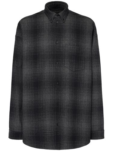 Oversize Checked Shirt - BALENCIAGA - Modalova