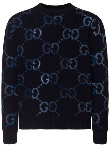 Allover Gg Wool Crewneck Sweater - GUCCI - Modalova