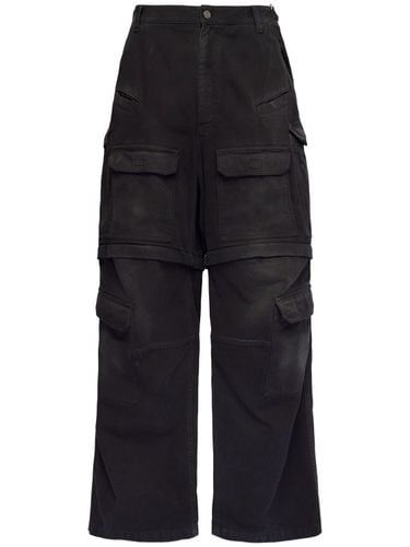 Bleached Cotton Cargo Pants - BALENCIAGA - Modalova