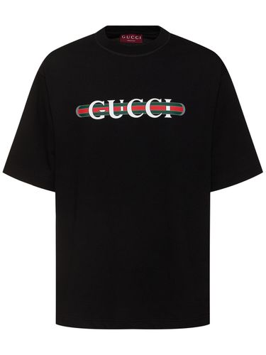 Logo Heavy Cotton T-shirt - GUCCI - Modalova