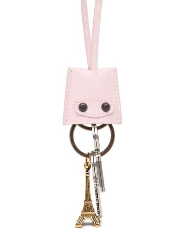 Le City Leather Charm Key Holder - BALENCIAGA - Modalova