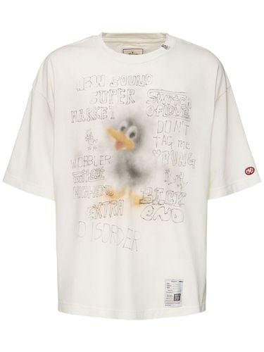 Distressed Cotton Jersey T-shirt - MIHARA YASUHIRO - Modalova