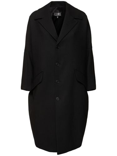 Cappotto In Gabardina Di Misto Lana - MM6 MAISON MARGIELA - Modalova