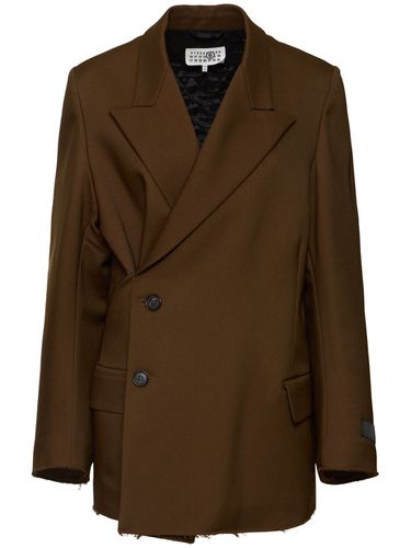 Oversize Twill Blazer - MM6 MAISON MARGIELA - Modalova