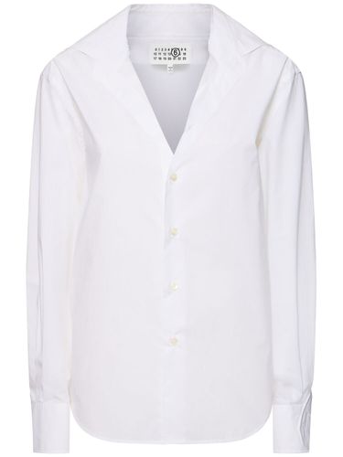 Cotton Poplin Shirt - MM6 MAISON MARGIELA - Modalova