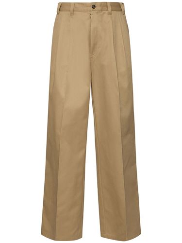 Skater Pleated Cotton Blend Pants - MAISON MARGIELA - Modalova