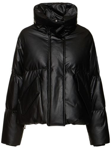 Faux Leather Down Jacket - MM6 MAISON MARGIELA - Modalova