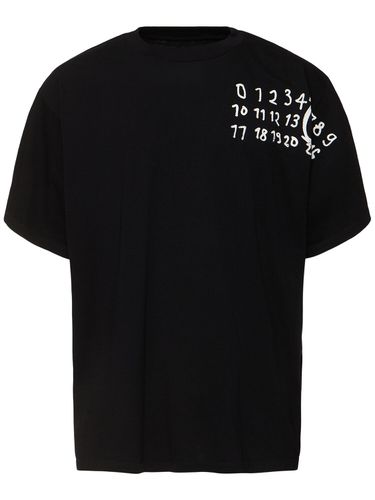 Glow-in-the-dark Logo Cotton T-shirt - MM6 MAISON MARGIELA - Modalova