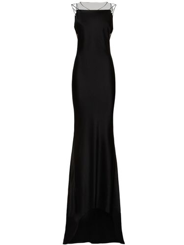 Satin & Mesh Open Back Gown - MAISON MARGIELA - Modalova