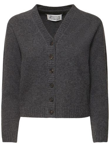 Washed Wool Knit Cardigan - MAISON MARGIELA - Modalova