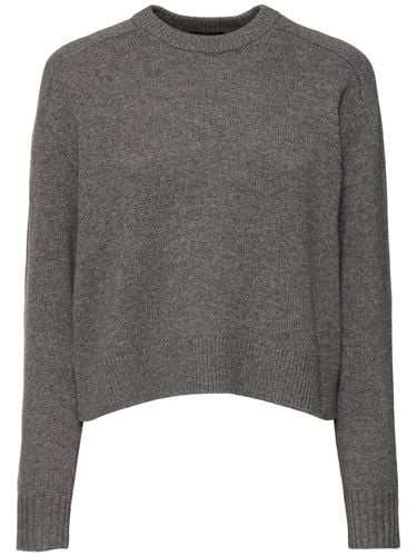 Maglia Cropped Girocollo In Cashmere - THEORY - Modalova