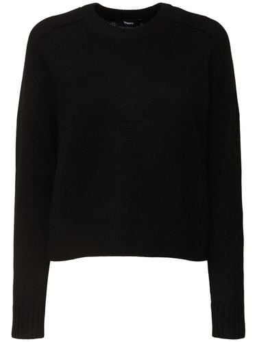 Cropped Cashmere Crewneck Sweater - THEORY - Modalova