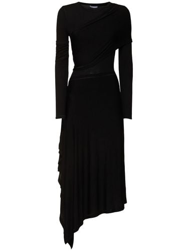 Draped Jersey Long Dress - HELMUT LANG - Modalova