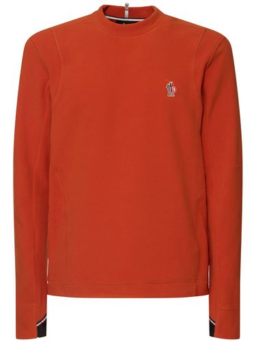 Logo Stretch Polar Fleece Sweatshirt - MONCLER GRENOBLE - Modalova